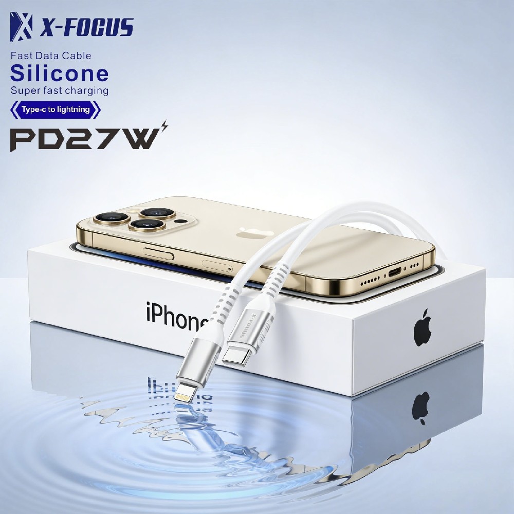 X-FOCUS Premium True Silicone Fast Charging Cable | 66W Type-C / 27W Lightning | Charge & Sync Data Cable (Wholesale & OEM)