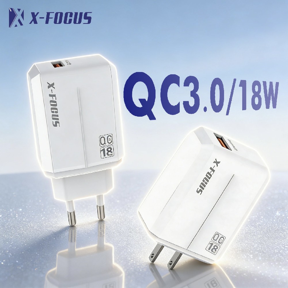 Power Up Smarter: The X-FOCUS 18W QC3.0 Fast Charger – Factory Direct Quality You Can Trust