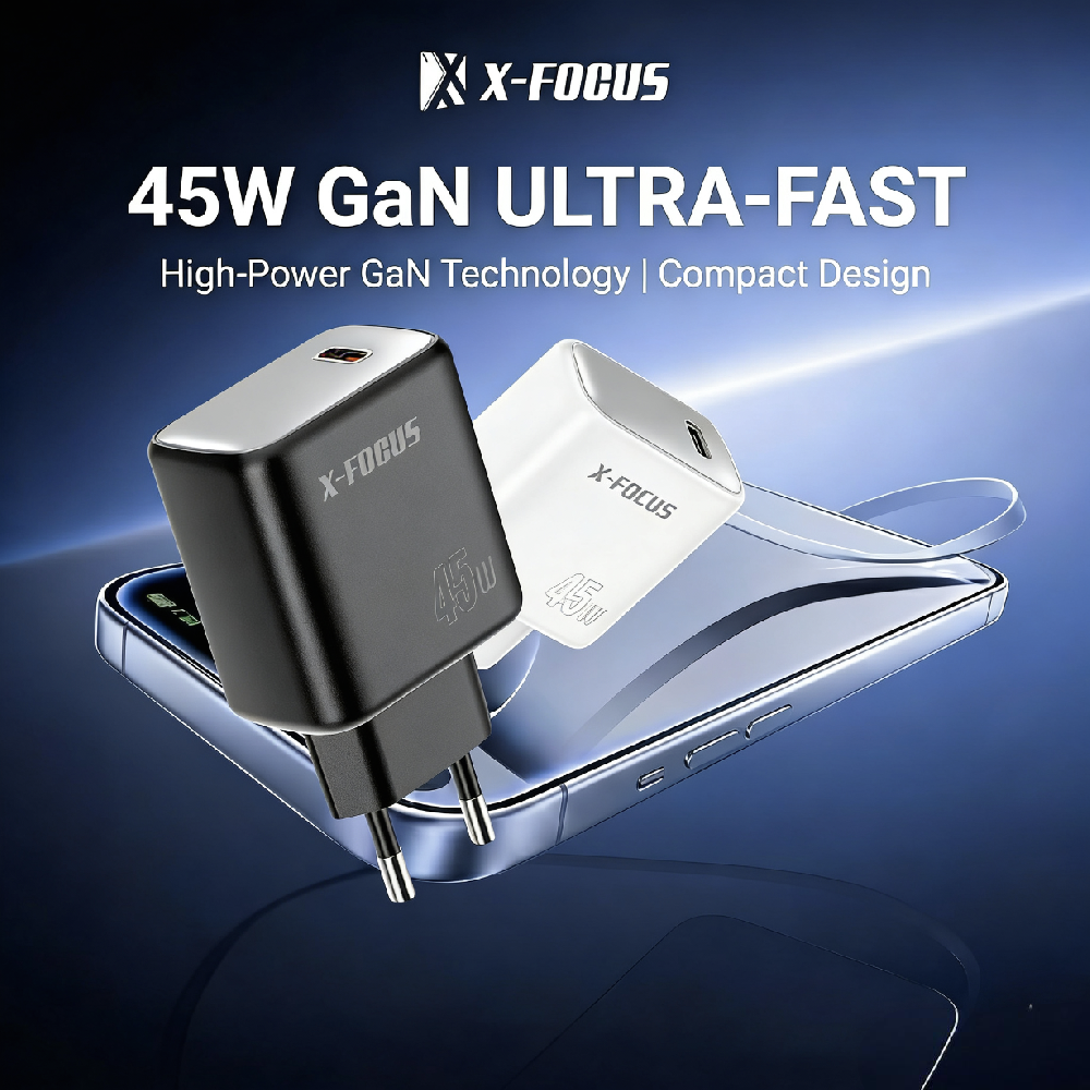 45W GaN 2-Port Charger: Ultimate Power for Multi-Device On-the-Go